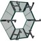 Global Industrial Hexagon Outdoor Tree Bench, Expanded Metal, 73L x 63W x 18H, Green 277530GN - alternate 4